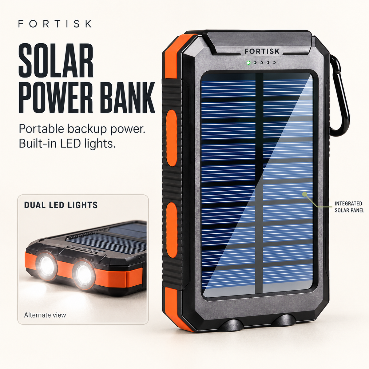 Fortisk Emergency Solar Power Bank